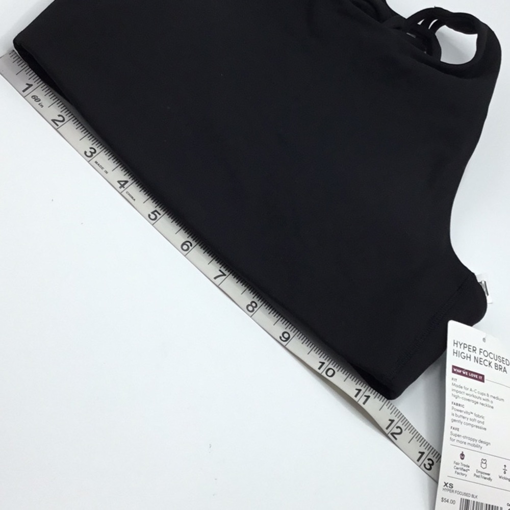 NWT Athleta Black High Neck Hyper Focused Bra - Picture 12 of 12